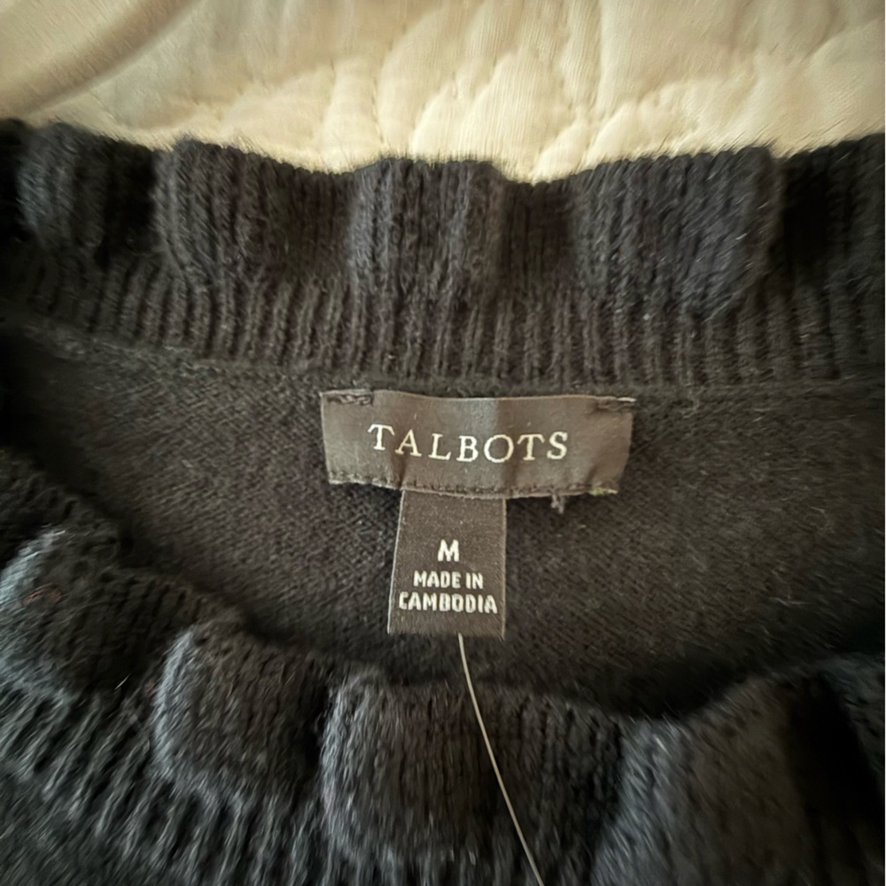 Talbots black sweater, NWT - Picture 4 of 8